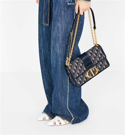 dior 30 montaigne chain bag blue dior oblique jacquard women|dior accessories for women.